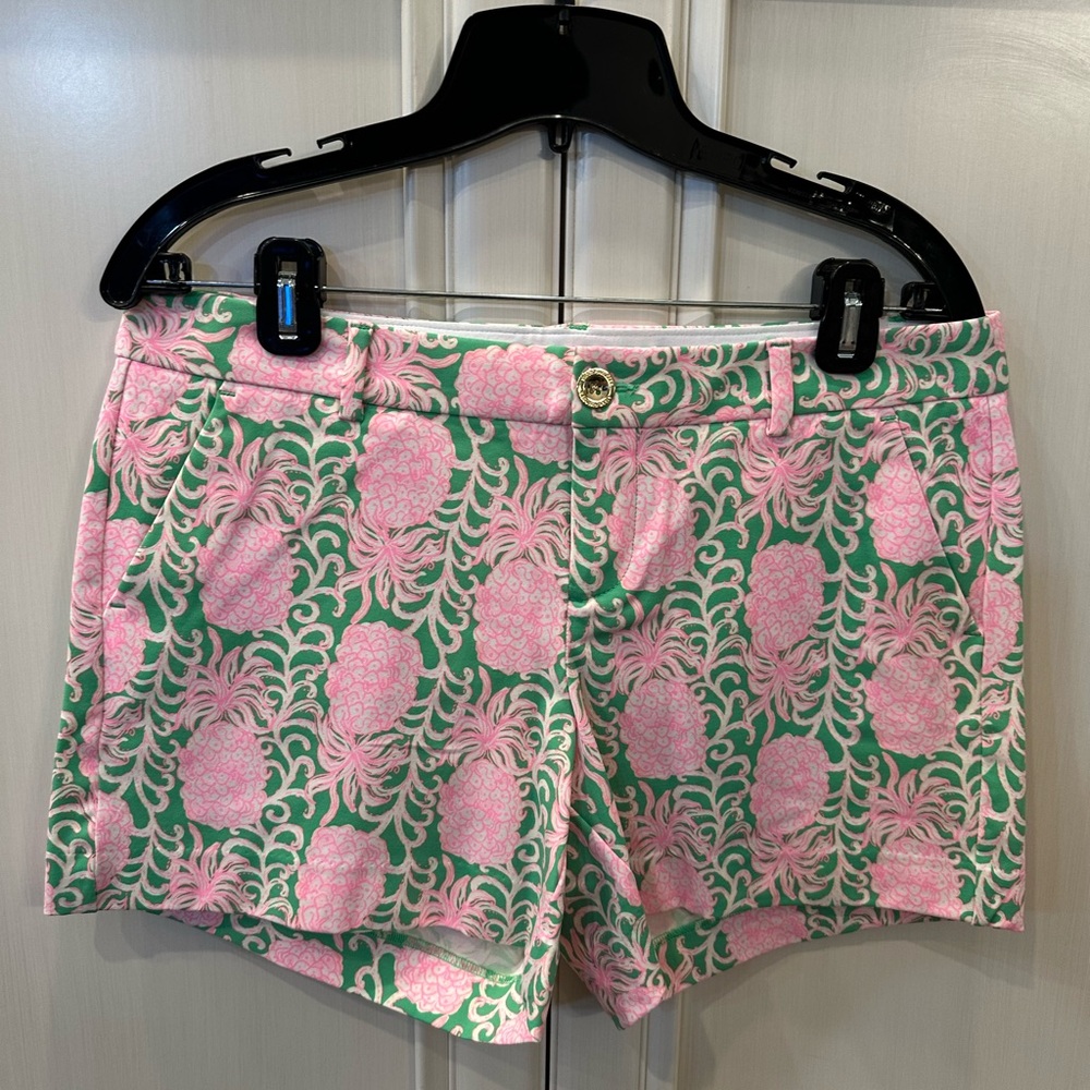 NWT Lilly Pulitzer Callahan Knit Short, Fauna Green Party Like A Pineapple, sz 8 - Picture 7 of 7